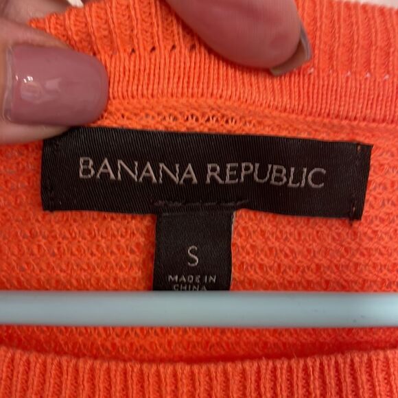 Banana Republic orange super cute knit sweater with 3/4 sleeves size S - Picture 3 of 8